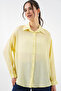 Women's Long Oversize Shirt 1032 - Yellow - 3