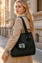 Women's Black Satin Fabric Change Time Bag