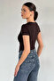 Women's V-Neck Lace Detailed Lycra Blouse - 4