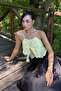 Women's Blouse with Rope Straps and Bow