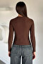 Women's Gold Snap Fastener Self-Line Patterned Blouse - 4