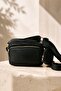 Two-Compartment Fabric Women's Shoulder Bag - 2