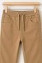 Girls' and Boys' Unisex Camel School Pants with Elastic Waist, Laces and Pockets - 4