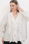 Women's Ruffle Detailed Long Sleeve Shirt 1563 - A.White - 3