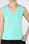 Women's V-Neck Zero Sleeve Knitwear Blouse (Available in S, M, L) - 6