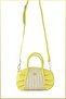 Lora Women's Midi Length Straw Detailed Drawstring Hand and Shoulder Bag - Lemon Yellow - 4