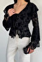 Women's Athlete Combination Front Tie Laced Blouse - 7