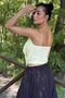 Women's Blouse with Rope Straps and Bow - 4