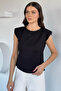 Women's Shoulder Padded Back Lace Detailed Blouse - 2