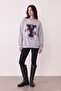 Printed Embroidery Detailed Sweatshirt Karmelanj