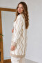 Patterned Beard Cardigan N3323 Stone Color - 3