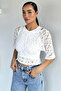 Women's Athlete Combination Lace Blouse - 2