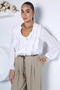 V-Neck Ruffle Blouse - 2