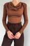 Shoulder Padded Collar Blouse with Stones - 3