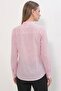 Women's Front Tie Striped Shirt 1561 - Pink - 3