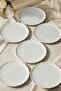 Habbe 6-Piece Porcelain Serving Plate Set - 6