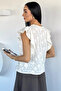 Women's Flounce Sleeve Daisy Blouse - 4