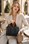 Faux Leather Strap Hand and Shoulder Bag