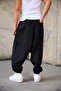 Men's Patterned Shalwar Trousers with Elastic Waist and Cuffs - 4