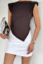 Women's Shoulder Pad Blouse - 2