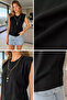 Women's Blouse with Necklace and Shoulder Pads - 5