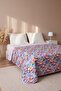 Pastel Flowers 5D Multi-Purpose Double Printed Pique & Bedspread 200X220 cm - 4