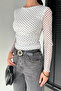 Women's Waist Gathered Polka Dot Blouse - 3