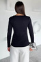 Front Detailed V-Neck Basic Blouse - 5