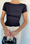 Women's Boat Neck Lycra Blouse - 3