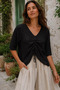 Gülseli Front Gathered Knitwear Blouse - 2