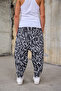 Men's Patterned Shalwar Trousers with Elastic Waist and Cuffs - 4