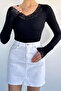 Women's V-Neck Lace Detailed Lycra Blouse