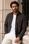 Men's Brown Winter Shirt Classic Relaxed Fit Long Sleeve Lapel Buttoned Trend - 4