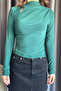 Women's Waist and Shoulder Draped Blouse - 3