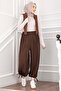 Adjustable Waist and Leg Shalwar Trousers in Tan - 4