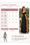 Women's Off-The-Shoulder Madonna Collar Deep Slit Crepe Fabric Long Evening Dress - 5