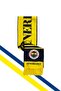 Unisex Yellow Navy Blue Woven Scarf - 2