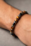 Men's Tiger's Eye Hematite and Onyx Necklace Bracelet Set with Original Natural Stone - 5