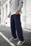 Men's Relaxed Fit Wide Leg Elastic Waist Winter Knitted Sweatpants - 2