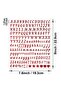 Glittery Rose Letters and Numbers Sticker Alphabet Decoration Label Red