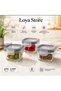 Loya Store 365+ Glass Storage Container 180 ml Square Set of 3