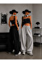 2 Pieces (Black-Grey) New Season Women's Sweatpants Reflecting the Style - 4