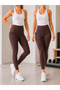 Women's 2-Pack Economical High Waist Gathering Side Pocket Sports Leggings Fitness Yoga Casual Stretch Leggings - 2