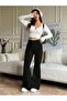 Black Flared Leg High Waist Tightening Leggings - 5