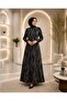 Women's New Season Patterned A-Line Combed Cotton Dress with Hidden Pockets - 2