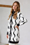 Patterned Beard Cardigan N3323 Black - 2