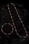 Men's Tiger's Eye Hematite and Onyx Necklace Bracelet Set with Original Natural Stone