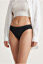 Women's Cotton Lycra Wide Elastic Bikini Panties Black Single - 4