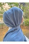 Hijab Cotton Crash Shawl Blue Gray - 3