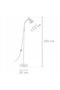 Lampadar de podea pentru citit, alb, E27, 155 cm - 8